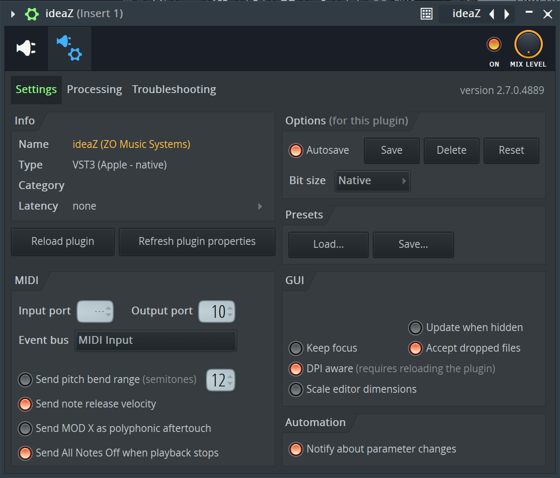 ideaZ — Output port 10